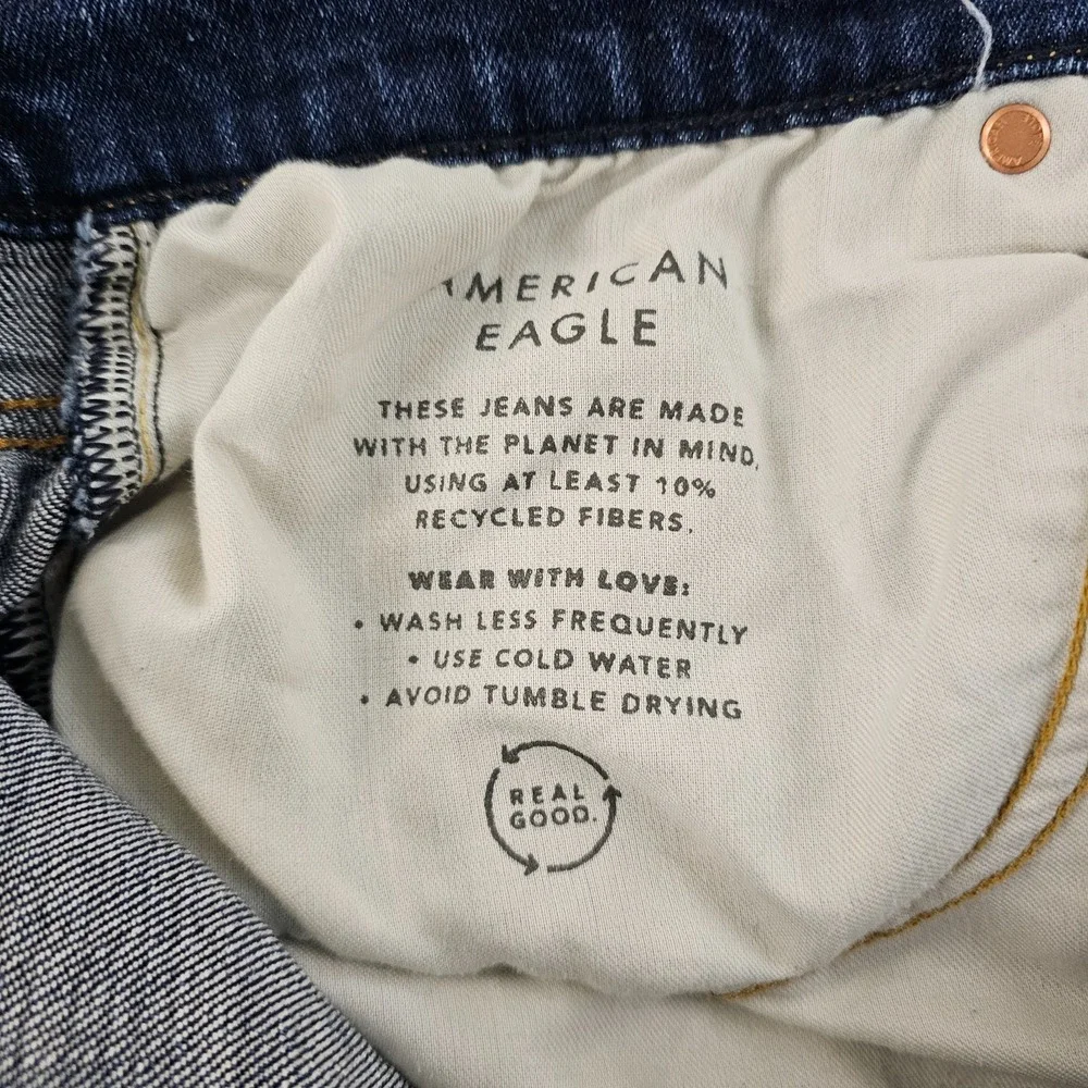American Eagle AirFlex+ Athletic Fit Jeans Men's 34x32 Dark Wash Stretch Denim